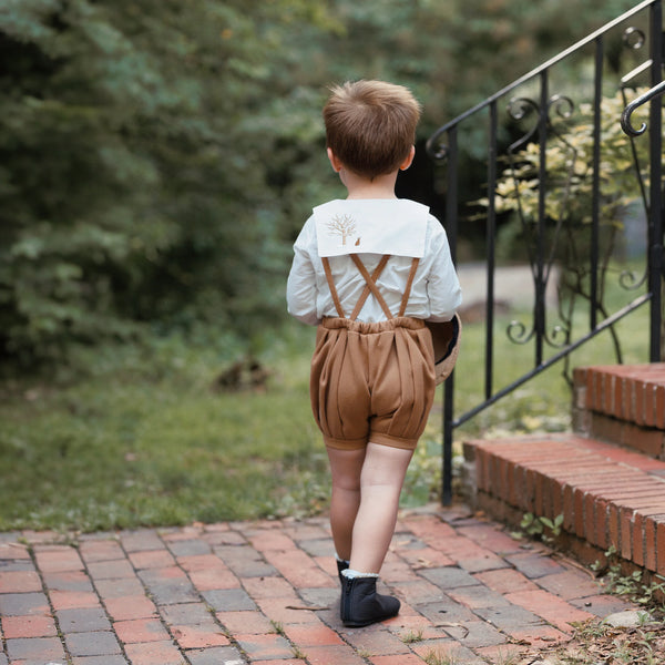 Little Brother Winter Tree Overalls